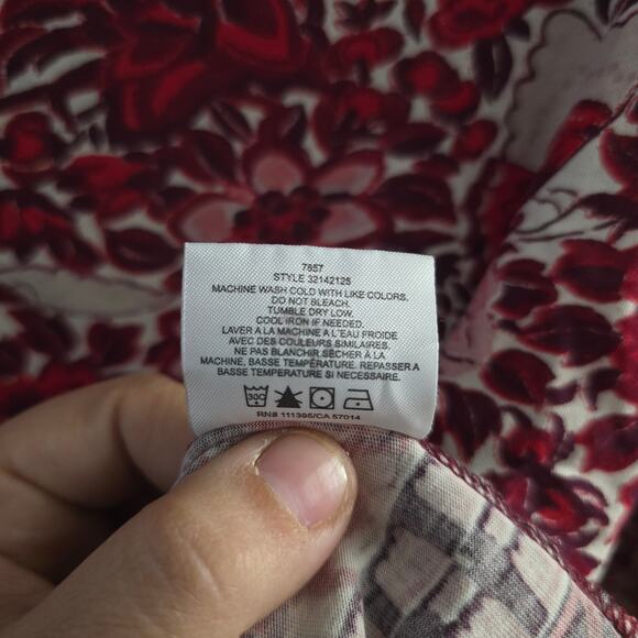 Tory Burch Long Sleeve Tee Size XXS – Floral Print, Pima Cotton, Boho Preppy - Picture 4 of 5